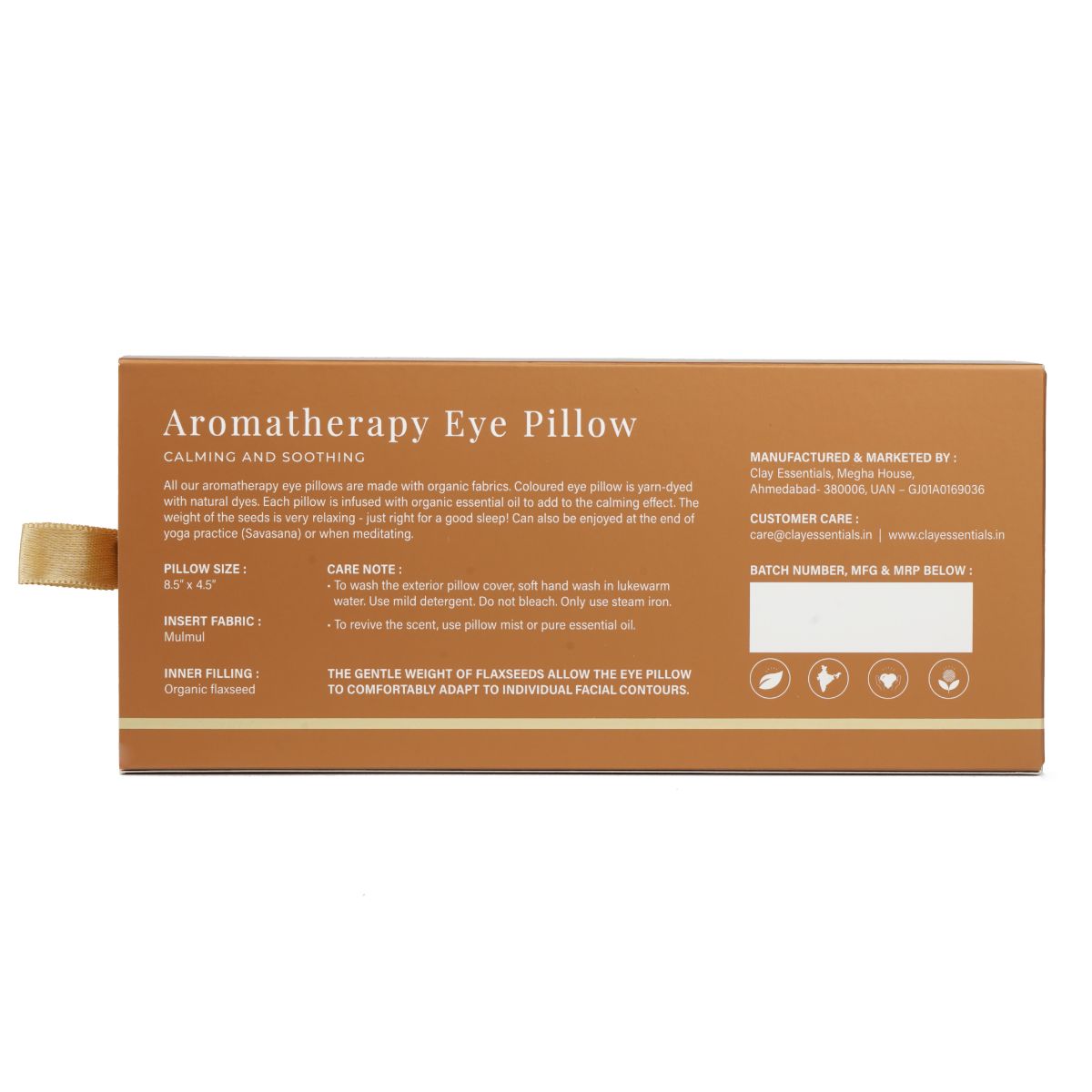 Aromatherapy Eye pillow Yellow - 280 gms