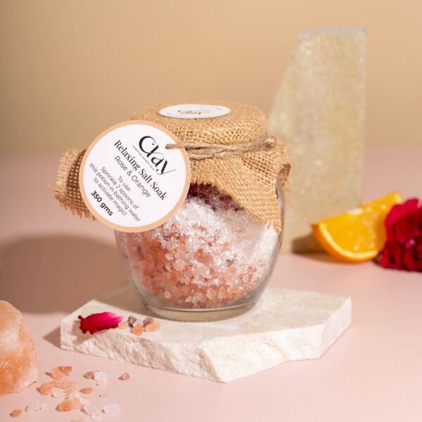 Relaxing Bath and Foot Soak Salt for Muscle relief (Rose and Orange)- 350 gms